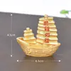 Abundante riqueza, Paisaje en miniatura DIY, Accesorios dorados de Año Nuevo, Decoraciones de árbol de dinero con forma de lingote, Adornos en miniatura