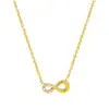 Joyas Lele Colgante Simple de Figura de 8 Collar Infinito de Amor Cadena Exquisita para Clavícula Tachonada de Diamantes Venta al por Mayor en Stock