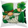 Nueva Funda de Almohada Estampada de Enano Irlandés Transfronteriza St. Funda Decorativa para Cojín de Sofá y Funda para Cojín Lumbar del Día de San Patricio