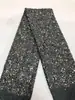 Tela para vestido: Malla Elástica con Agujeros en el Borde de 5m + Rollo de Lentejuelas de 5m, Tela Bordada con Lentejuelas, Material de Lentejuelas