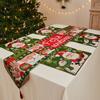 Nuevas decoraciones navideñas, mantel de punto, bandera de mesa, decoración creativa de mesa de Papá Noel, mantel de árbol de Navidad