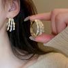 Pendientes Vintage Estilo Hong Kong 2026 Nuevos Pendientes de Botón Metálicos de Alta Gama Moda de Nicho Pendientes Versátiles Venta al por Mayor para Mujeres