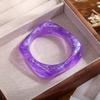 Pulsera de Resina Perlada de Colores Pulsera Ancha Cuadrada Multicolor Transfronteriza Europea y Americana Pulsera de Resina Semitransparente Estilo Ins