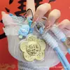 Chaveiro Pingente Corrente para Celular de Ouro Sólido de Alta Qualidade, série "Flor da Riqueza" de ouro puro 999, 20mg, personalizado, para presente