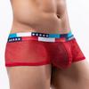 Ropa interior de hombre al por mayor perspectiva de rendimiento malla ultra fina bolsa cintura baja U convexa borde ancho calzoncillo pequeño talla grande E076B