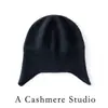Gorro de Punto Unisex 100% Cachemir con Orejeras Estilo Coreano Gorro de Lana Otoño e Invierno Cálido Versátil Adelgazante Versátil Gorro para el Frío