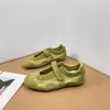 Zapatos de entrenamiento alemanes zapatos individuales retro ligeros punta redonda 2026 para mujer cinta mágica verano casual fondo plano versátil cómodos estilo nuevo