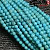 Turquesa sintética natural cuentas sueltas cuentas redondas pulsera pulsera semiacabada collar accesorios de joyería DIY fabricantes suministro directo
