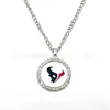 Venta Caliente Transfronteriza Collar Redondo de Tiempo con Diamantes Pavimentados NFL32 Joyería de Fútbol de Equipo Accesorios de Equipo Suministro Directo