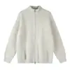 Ropa Vintage Yidao Otoño 2026 Nuevo Estilo Japonés Simple Color Sólido Estilo Old Money Cuello Semi Alto Cremallera Doble Cárdigan de Punto para Hombre