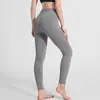 Pantalones de yoga sin costuras cepillados de doble cara sin líneas incómodas, pantalones de fitness de cintura alta para mujer que levantan el trasero, leggings ajustados para deportes de running