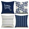 Funda de Almohada Geométrica Minimalista Moderna Transfronteriza Más Vendida Funda de Cojín Decorativa Estampada en Lino para Dormitorio y Sala de Estar