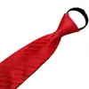 Fabricante Hombres Negros Casual Rayas Azules Corbata de Negocios Corbata Perezosa 8cm Corbata sin Corbata al por Mayor Cremallera