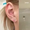 Pendientes de acero de titanio 316L en la colección café dorado claro, ear cuffs minimalistas de circonita, pendientes de alta gama personalizados con forma de corazón para mujer, lujo ligero