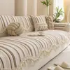 2026 Nueva Cubierta de Sofá Universal de Chenilla para Todas las Estaciones con Borde de Encaje Francés Tela para Cojín de Asiento de Sofá Venta al por Mayor