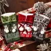 Fundas navideñas para botellas de vino, artículos de decoración para champán y vino tinto, fundas protectoras tejidas creativas para la decoración del ambiente de hoteles y restaurantes