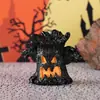 Decoración de Monstruo Árbol de Resina para Halloween Figura Iluminada con LED Regalo Creativo para Fiestas Decoración del Hogar