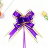 30 # Laço de gaze de tinta com borda dourada de tamanho médio, flor amarrada à mão, fita para embrulho de presente de flor de Natal
