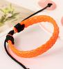 Puesto de Taobao suministro popular versión coreana de pulsera tejida de PU moda para hombre y mujer pulsera joyería de cuero venta directa de fábrica