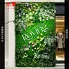 Parede de Plantas Simuladas Parede de Plantas Verdes Tridimensional Flores Artificiais Bíônicas Superfície de Parede de Fundo Paisagem Decoração de Parede Externa de Loja