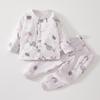 Conjunto de Ropa de Otoño para Bebé Ropa de Primavera y Otoño para Bebés Niños y Niñas Pijamas de Algodón Puro Ropa Exterior Infantil Ropa Interior Térmica