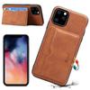 Aplicable a iPhone11, carcasa de teléfono móvil con tarjetero de piel de vaca de imitación esmerilada retro, carcasa protectora Apple 11 Pro Max