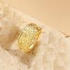 Anillo Abierto Ajustable de Cobre Nuevo Chapado en Oro Real de 14K Estilo Retro Coreano Pequeño Fresco Transfronterizo Anillo de Lujo Ligero para Mujer
