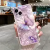 Aplicable a funda de teléfono Apple 18pro 17PROMAX Mariposa Perlada TPU Funda Protectora IP16PRO Gema de Cristal