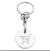 Llavero de Acero Inoxidable de 12 Caras Superventas Transfronterizo Accesorio de Moneda Token para Carrito de Compras de Supermercado