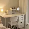 Mesa Quarto Meninas Uso Doméstico Celebridade da Internet Mesa de Computador Penteadeira Integrada Estilo Creme Mesa de Estudo Mesa de Trabalho Escrita