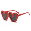 Gafas Divertidas Color Dopamina Amor Marco Grande Forma de Corazón Gafas de Sol Moda Europea y Americana Color Caramelo Forma Cóncava Gafas de Sol