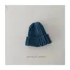 Sombrero de Punto de Color Sólido Elegante de Alta Calidad Estilo Coreano Sombrero de Punto Bordado Versátil de Invierno Cálido Lana Sombrero para el Frío