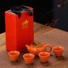 Tudo de bom pote de Persimmon selado em cerâmica pote de chá de Persimmon pote de doces pequeno casamento caixa de doces chinesa atacado