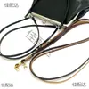 Bolso bandolera para mujer con correa de cuero, correa de cuero de 5 mm de grosor en color marrón oscuro/negro