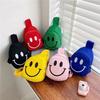 Saco peito das crianças 2023 novo jardim de infância bebê meninos e meninas saco de ombro dos desenhos animados bonito smiley rosto sólido cor bolsa de ombro pequeno