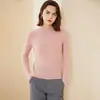 Nuevo Suéter de Cashmere 100% para Mujer Otoño e Invierno 2026, Cuello Alto, Calado, Manga Larga, Top de Punto Puro de Cachemira