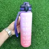 Taza de Agua Deportiva de Plástico Tritan Resistente a Altas Temperaturas, Gran Capacidad 1000ml, Taza Espacial para Fitness, Portátil