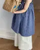 2026 Nuevo Conjunto de Dos Piezas de Verano para Niñas Estilo Coreano Retro a Cuadros