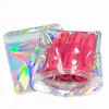 Bolsa de plástico cuadrada autosellante 14*17 orejeras para mango de olla de silicona guantes para mango de olla bolsa transparente perlada