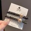 Pinza para el Cabello de Alta Gama con Perlas y Pedrería, Pinza de Pato Retro de Lujo Ligero, Pinza para Flequillo Lateral de la Frente, Pasador de Moda Versátil