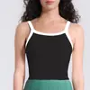 Sujetador de Yoga de una Pieza Personalizado Transfronterizo en Forma de U sin Espalda de Alta Elasticidad con Bloques de Color a Prueba de Impactos para Deporte y Fitness para Mujeres