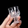 Copa de Vino Pequeña para Hogar con Pies Cortos Tallados Vintage Vaso de Cristal Desechable Copa para Vino de Frutas Pies Cortos Vaso para Licores Copa para Vino Dulce Mariposa