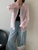 Camisa de Manga Larga con Textura de Cuadros para Mujer, Nuevo Estilo Primavera y Otoño, Camisa de Diseño Casual Holgada y Relajada, Camisa de Protección Solar para Mujer