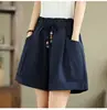 Pantalones Cortos Anchos Estilo Coreano para Mujer, Nuevo Estilo Verano 2026, Corte Holgado, Pantalones Casuales Adelgazantes, Pantalones Simples Versátiles Holgados de Tallas Grandes