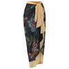 Traje de baño de una pieza para mujer, nuevo estilo europeo y americano 2025, ajustado, estampado retro, con varillas, copa rígida, falda larga, sexy