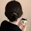 Grampo de Cabelo em Forma de U com Pérolas para Mulheres, Novo Acessório de Cabelo de Luxo 2026, Pente de Cabelo para a Parte de Trás da Cabeça, Presilha de Cabelo, Adorno de Cabelo