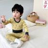Ropa de otoño para bebé con cintura alta y protección abdominal, pantalones de otoño, ropa interior infantil sin huesos, pijamas gruesos de algodón para otoño e invierno.