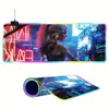 Alfombrilla Popular LED Iluminada Transfronteriza, Alfombrilla de Ratón RGB Antideslizante Extra Grande, Alfombrilla para Gaming con Efecto de Luz Gradiente de Colores