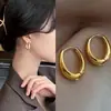 Brincos Argola Temperamento com Pigmento Dourado, Brincos Versáteis para Viagem, Brincos Femininos de Alto Padrão, Acessórios, Atacado Yiwu
