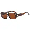 Óculos de Sol Irregulares de Armação Pequena Estilo Novo com Lentes Pretas para Moldar o Rosto, Óculos de Sol de Personalidade Moda Passarela, Óculos de Sol Atravessando Fronteiras Ins Atacado